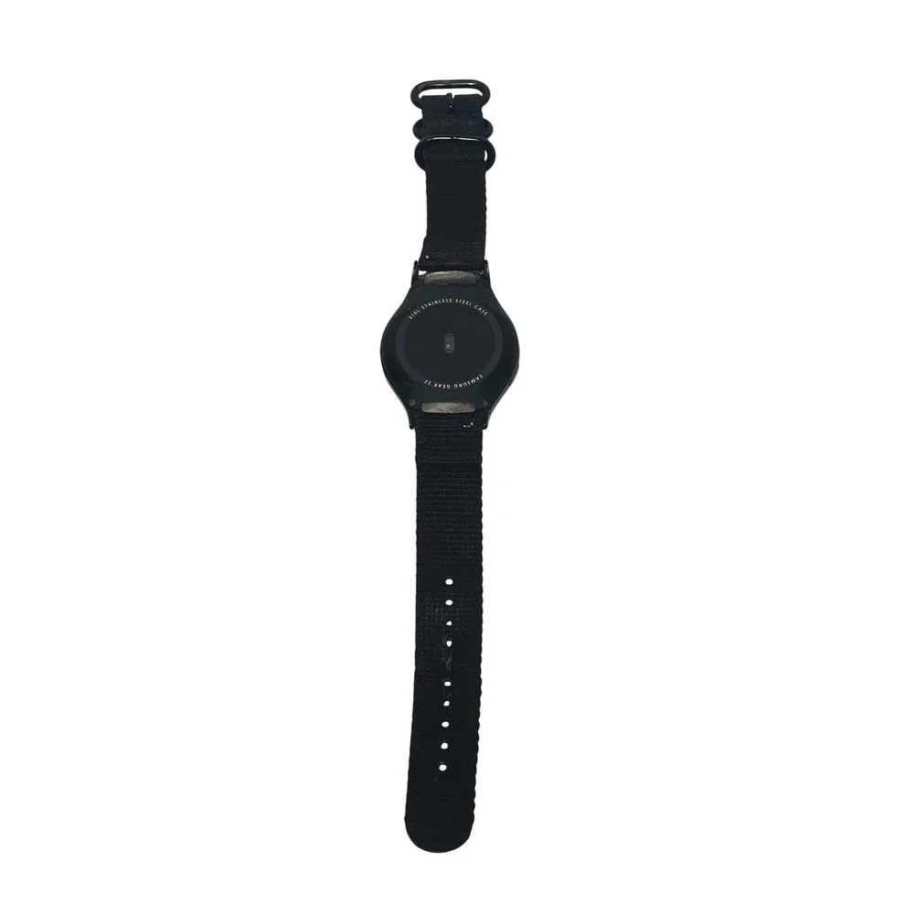 Samsung Gear S2 SM-R720 Smartwatch‎ Black Stainless Steel Nylon Strap Wearable
